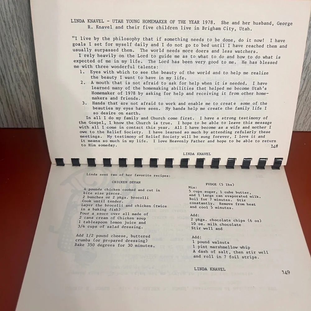 Vintage Food for Body and Soul LDS Cookbook 1969 Recipes Poetry Spiral Bound